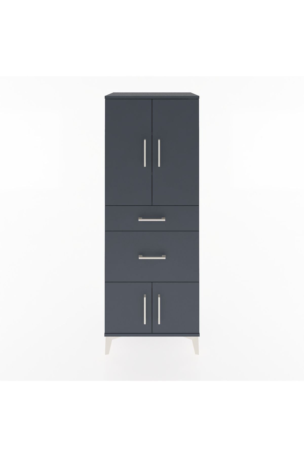 Hyperion Dolap 3 Raflı 2 Çekmeceli 4 Kapaklı 60x44x163 - S53M033V5B