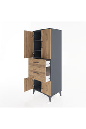 Hyperion Dolap 3 Raflı 2 Çekmeceli 4 Kapaklı 60x44x163 - S53M033V6B