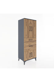 Hyperion Dolap 3 Raflı 2 Çekmeceli 4 Kapaklı 60x44x163 - S53M033V6B