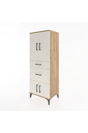 Hyperion Dolap 3 Raflı 2 Çekmeceli 4 Kapaklı 60x44x163 - S53M033V7B
