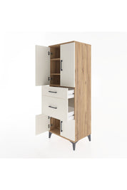Hyperion Dolap 3 Raflı 2 Çekmeceli 4 Kapaklı 60x44x163 - S53M033V7B