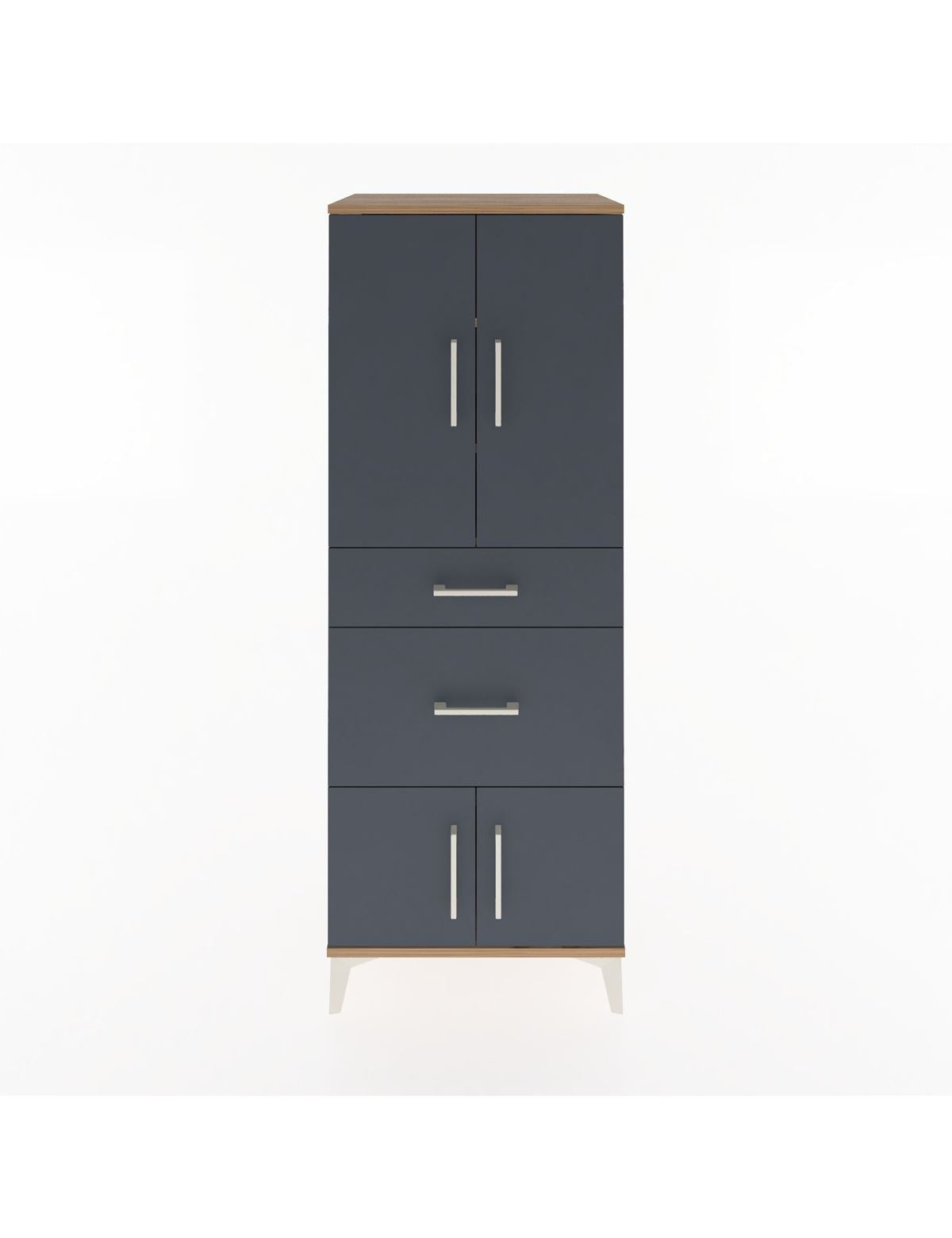 Hyperion Dolap 3 Raflı 2 Çekmeceli 4 Kapaklı 60x44x163 - S53M033V8B