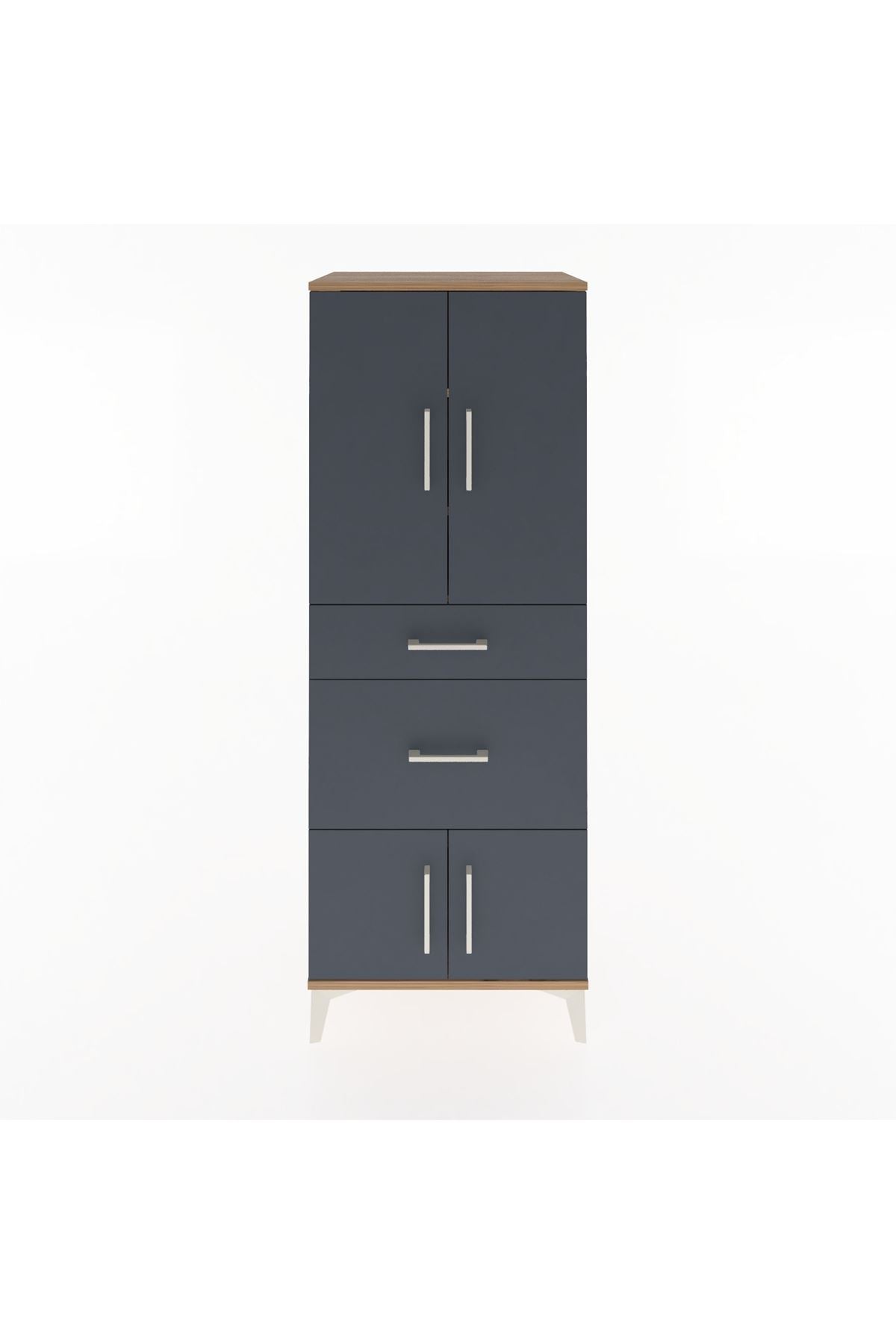 Hyperion Dolap 3 Raflı 2 Çekmeceli 4 Kapaklı 60x44x163 - S53M033V8B