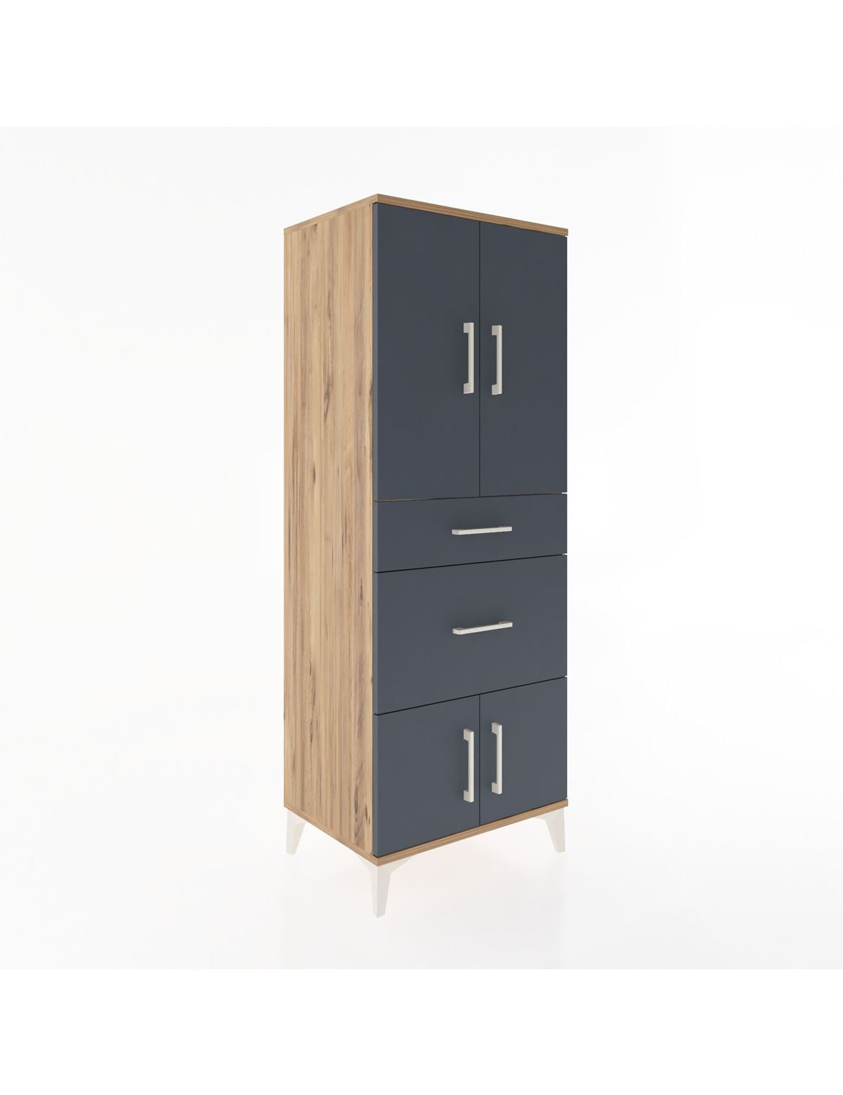 Hyperion Dolap 3 Raflı 2 Çekmeceli 4 Kapaklı 60x44x163 - S53M033V8B