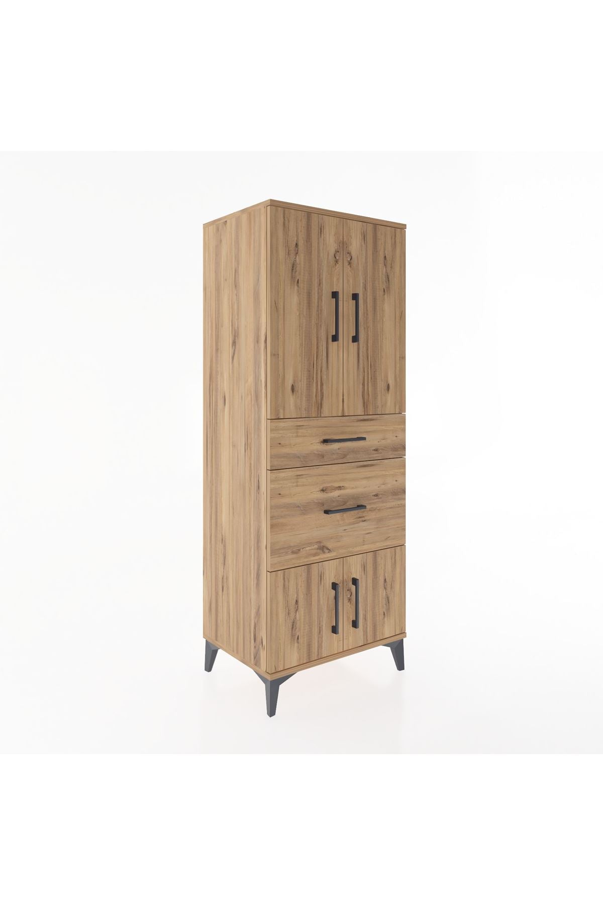 Hyperion Dolap 3 Raflı 2 Çekmeceli 4 Kapaklı 60x44x163 - S53M033V9B