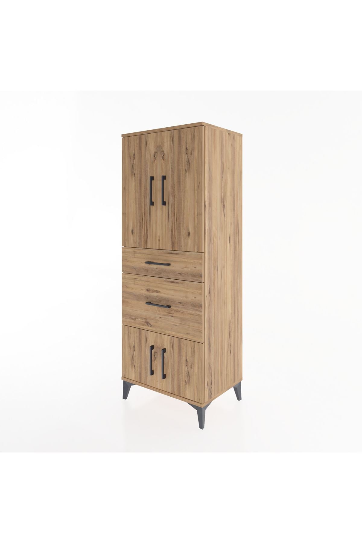 Hyperion Dolap 3 Raflı 2 Çekmeceli 4 Kapaklı 60x44x163 - S53M033V9B