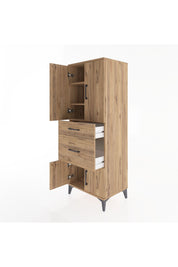 Hyperion Dolap 3 Raflı 2 Çekmeceli 4 Kapaklı 60x44x163 - S53M033V9B
