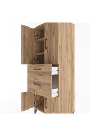 Hyperion Dolap 3 Raflı 2 Çekmeceli 4 Kapaklı 60x44x163 - S53M033V9B