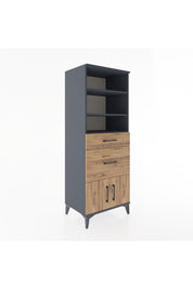 Hyperion Dolap 3 Raflı 2 Çekmeceli 2 Kapaklı 60x44x163 - S53M034V6B