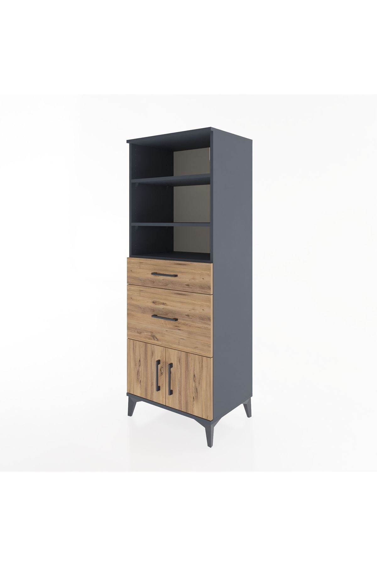 Hyperion Dolap 3 Raflı 2 Çekmeceli 2 Kapaklı 60x44x163 - S53M034V6B