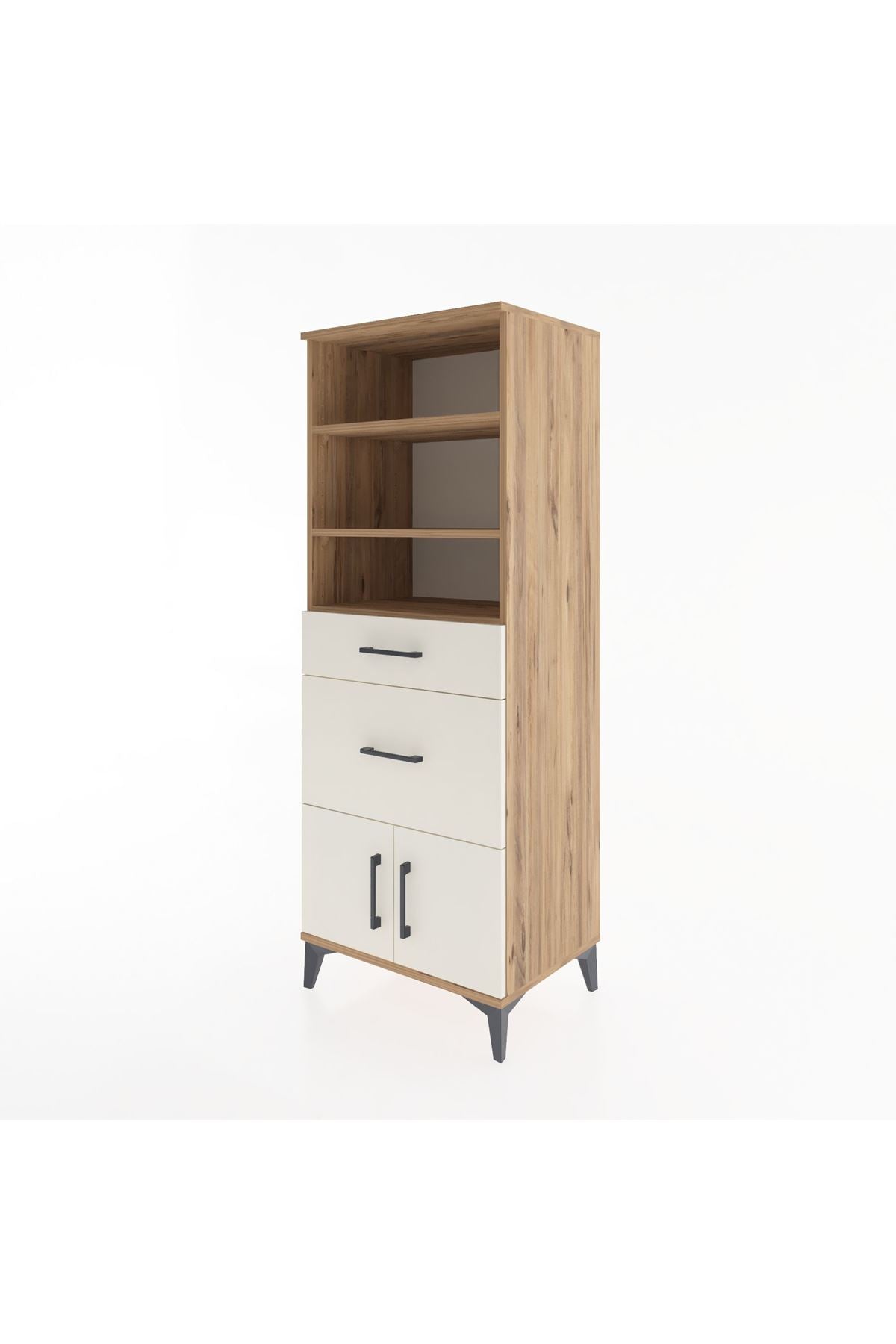 Hyperion Dolap 3 Raflı 2 Çekmeceli 2 Kapaklı 60x44x163 - S53M034V7B