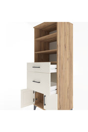Hyperion Dolap 3 Raflı 2 Çekmeceli 2 Kapaklı 60x44x163 - S53M034V7B