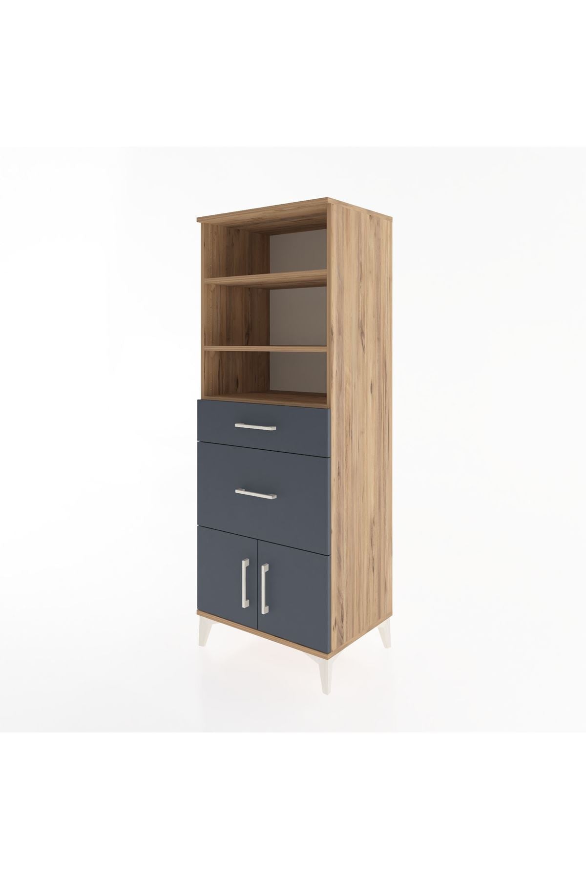 Hyperion Dolap 3 Raflı 2 Çekmeceli 2 Kapaklı 60x44x163 - S53M034V8B