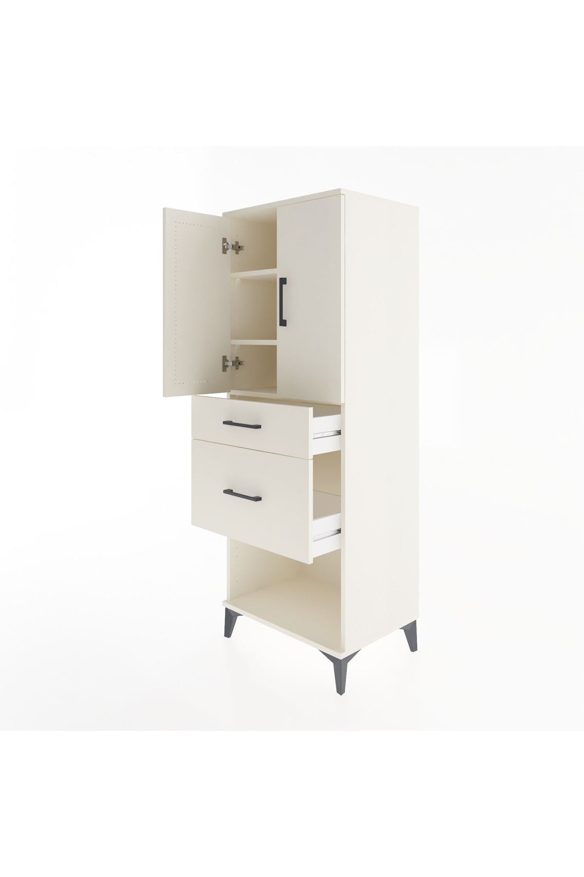 Hyperion Dolap 3 Raflı 2 Çekmeceli 2 Kapaklı 60x44x163 - S53M035V1B