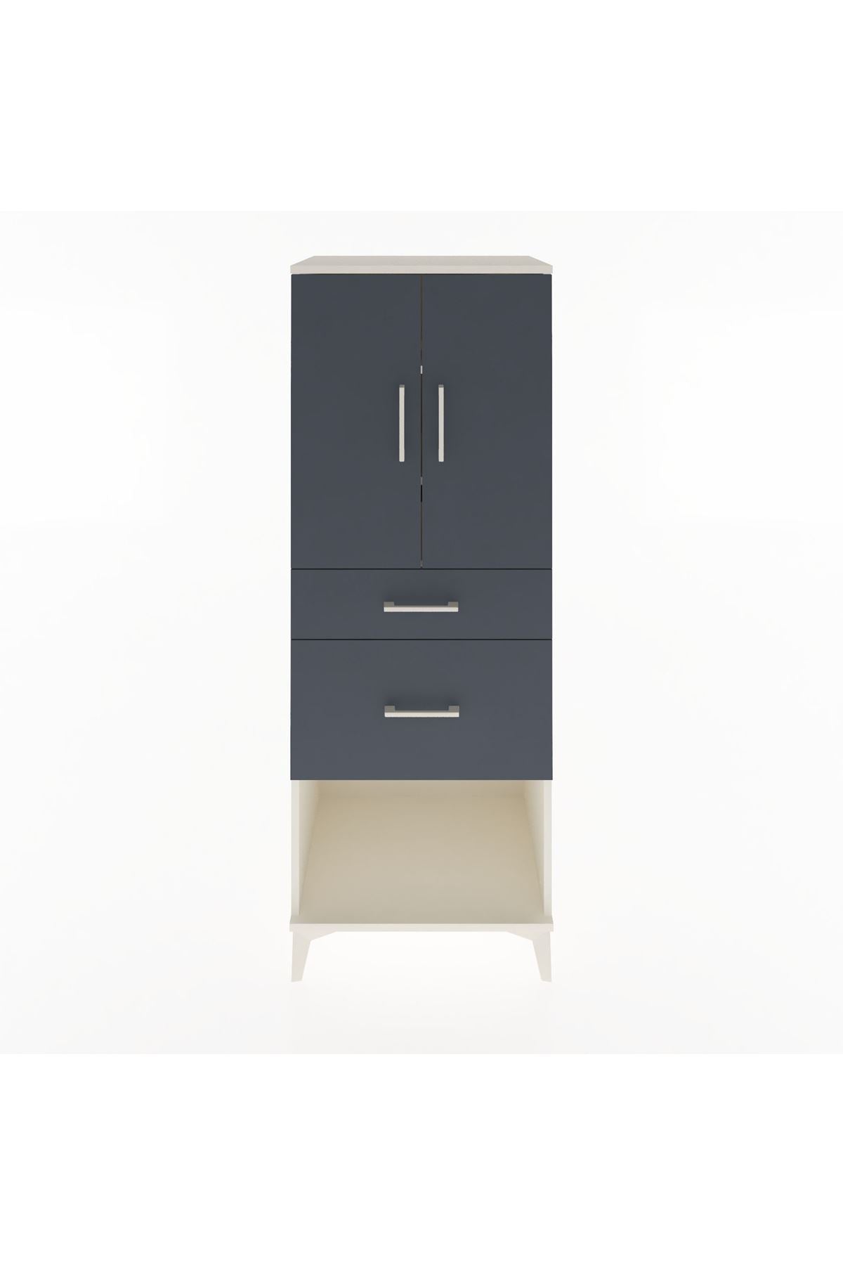 Hyperion Dolap 3 Raflı 2 Çekmeceli 2 Kapaklı 60x44x163 - S53M035V2B
