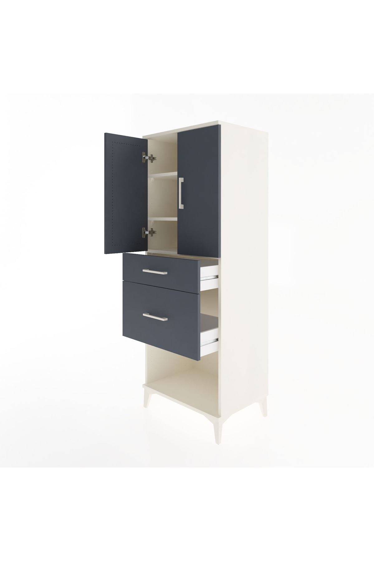 Hyperion Dolap 3 Raflı 2 Çekmeceli 2 Kapaklı 60x44x163 - S53M035V2B