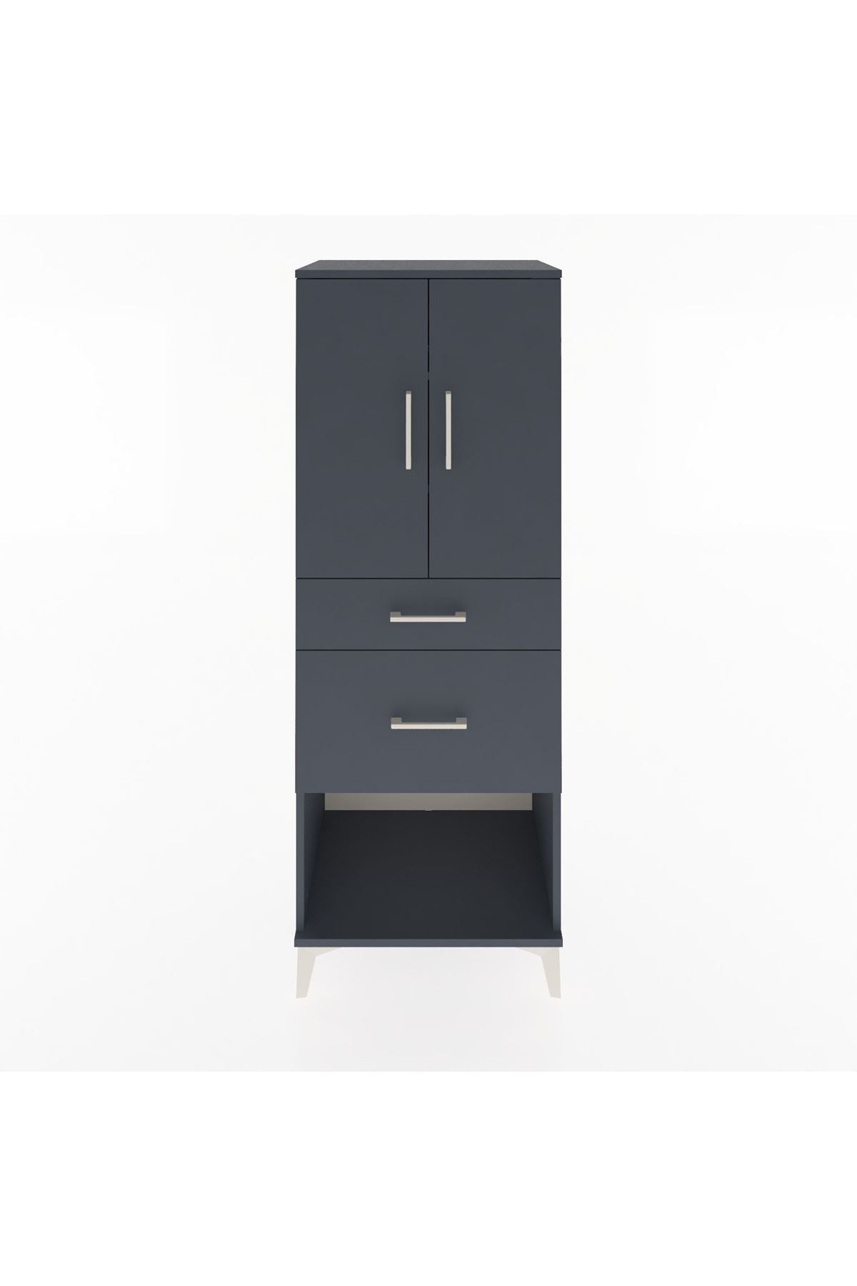 Hyperion Dolap 3 Raflı 2 Çekmeceli 2 Kapaklı 60x44x163 - S53M035V5B