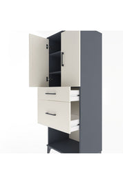 Hyperion Dolap 3 Raflı 2 Çekmeceli 2 Kapaklı 60x44x163 - S53M035V4B