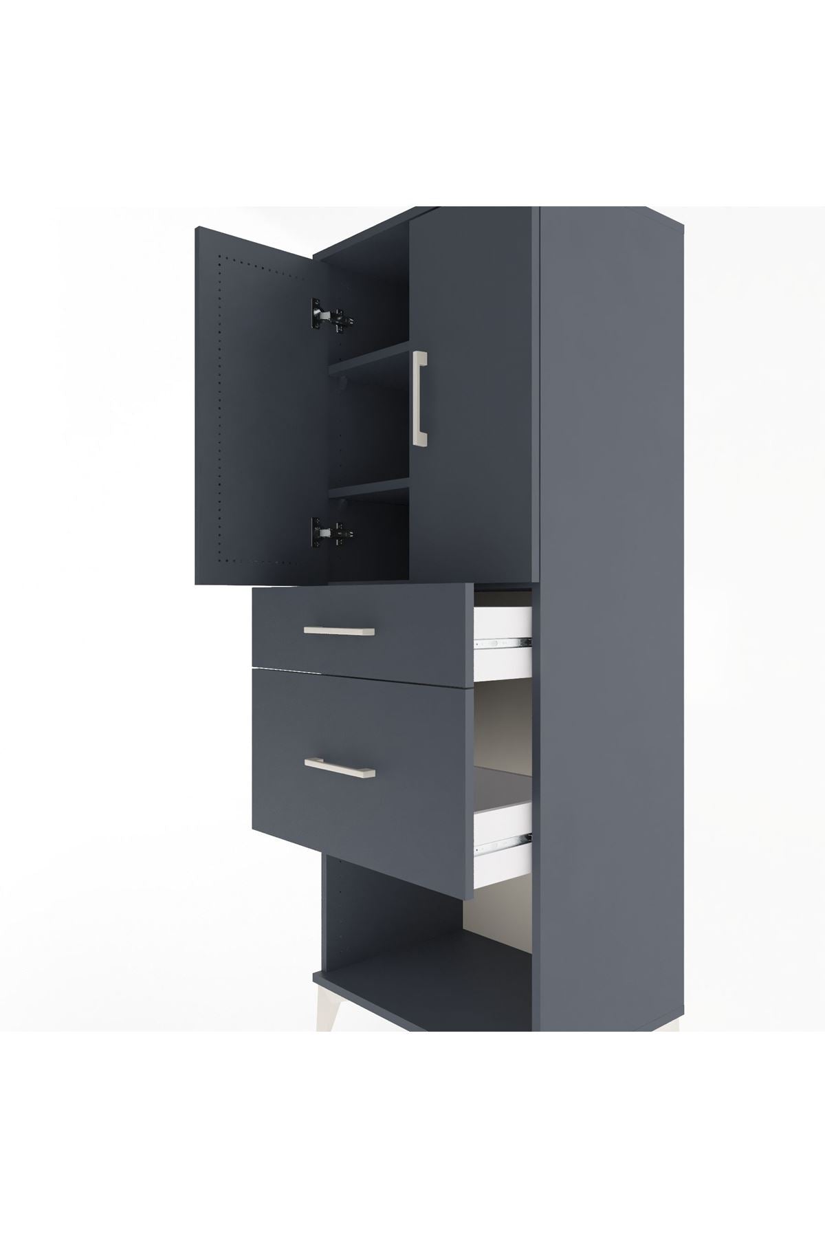 Hyperion Dolap 3 Raflı 2 Çekmeceli 2 Kapaklı 60x44x163 - S53M035V5B