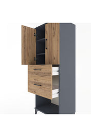 Hyperion Dolap 3 Raflı 2 Çekmeceli 2 Kapaklı 60x44x163 - S53M035V6B