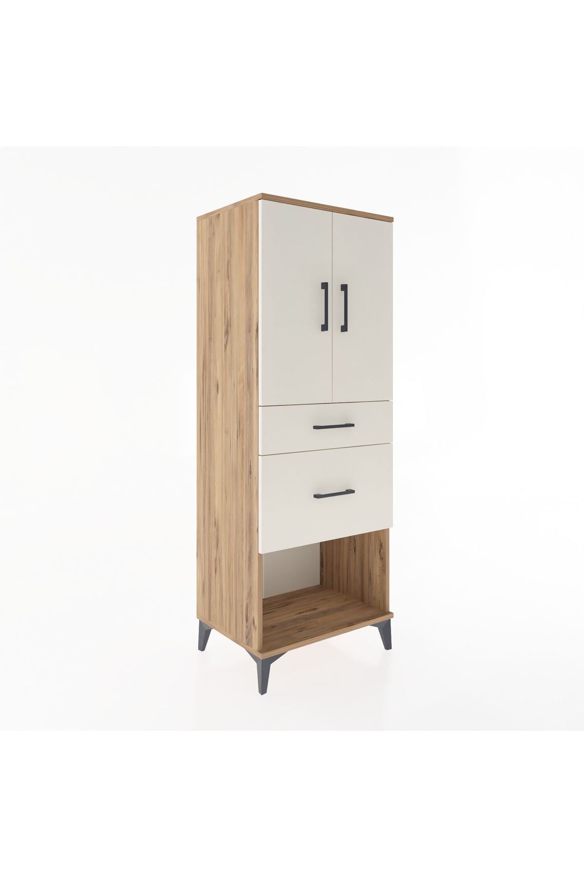 Hyperion Dolap 3 Raflı 2 Çekmeceli 2 Kapaklı 60x44x163 - S53M035V7B
