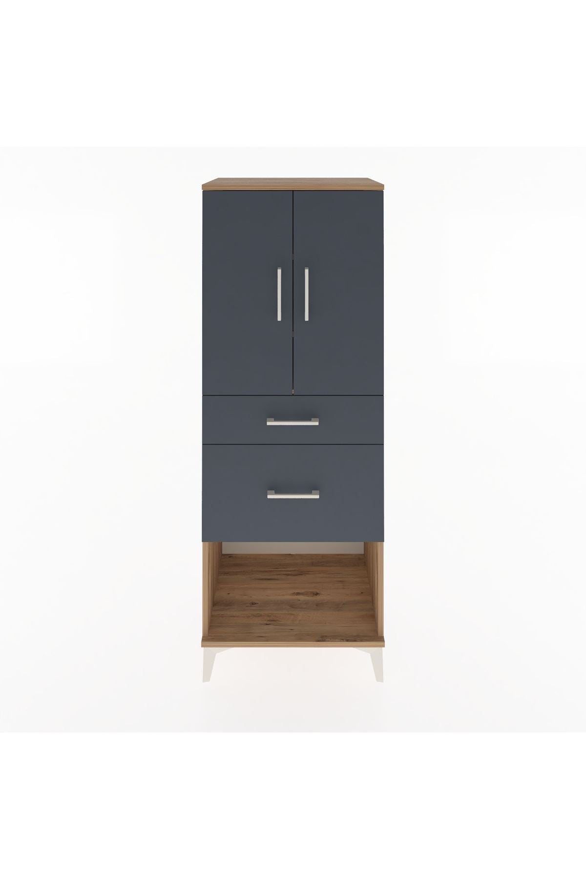 Hyperion Dolap 3 Raflı 2 Çekmeceli 2 Kapaklı 60x44x163 - S53M035V8B