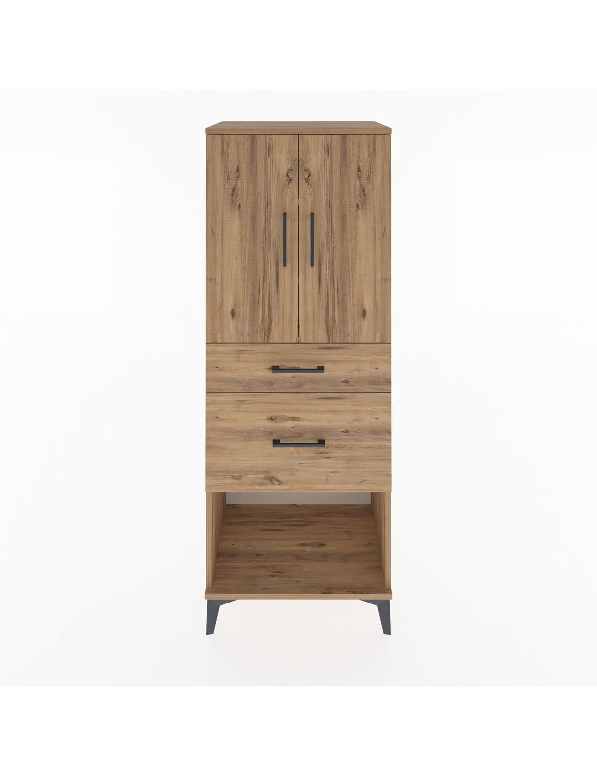 Hyperion Dolap 3 Raflı 2 Çekmeceli 2 Kapaklı 60x44x163 - S53M035V9B