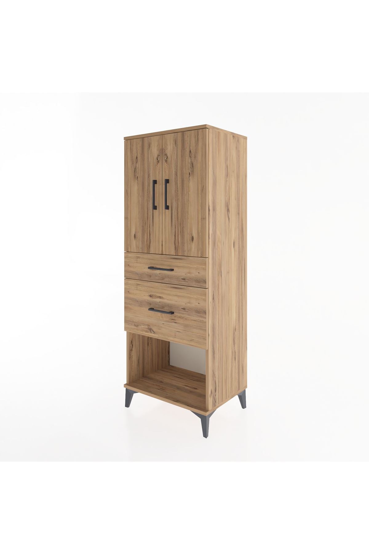 Hyperion Dolap 3 Raflı 2 Çekmeceli 2 Kapaklı 60x44x163 - S53M035V9B