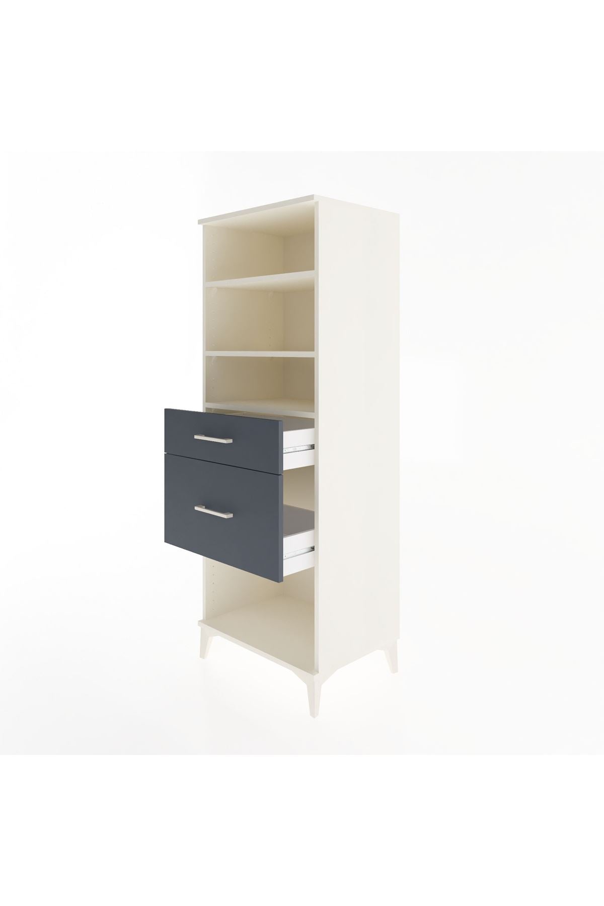 Hyperion Dolap 3 Raflı 2 Çekmeceli 60x44x163 - S53M036V2B