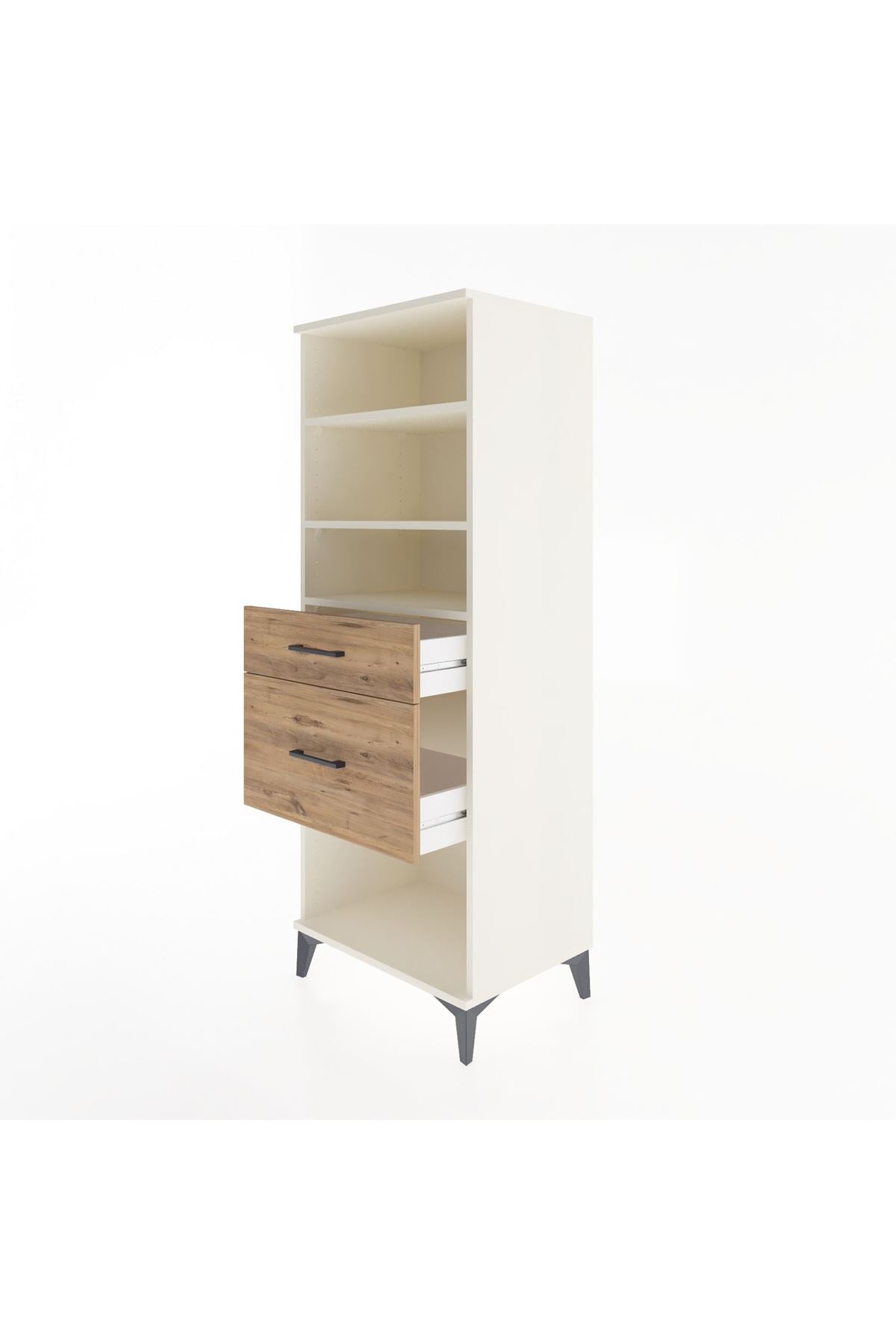 Hyperion Dolap 3 Raflı 2 Çekmeceli 60x44x163 - S53M036V3B