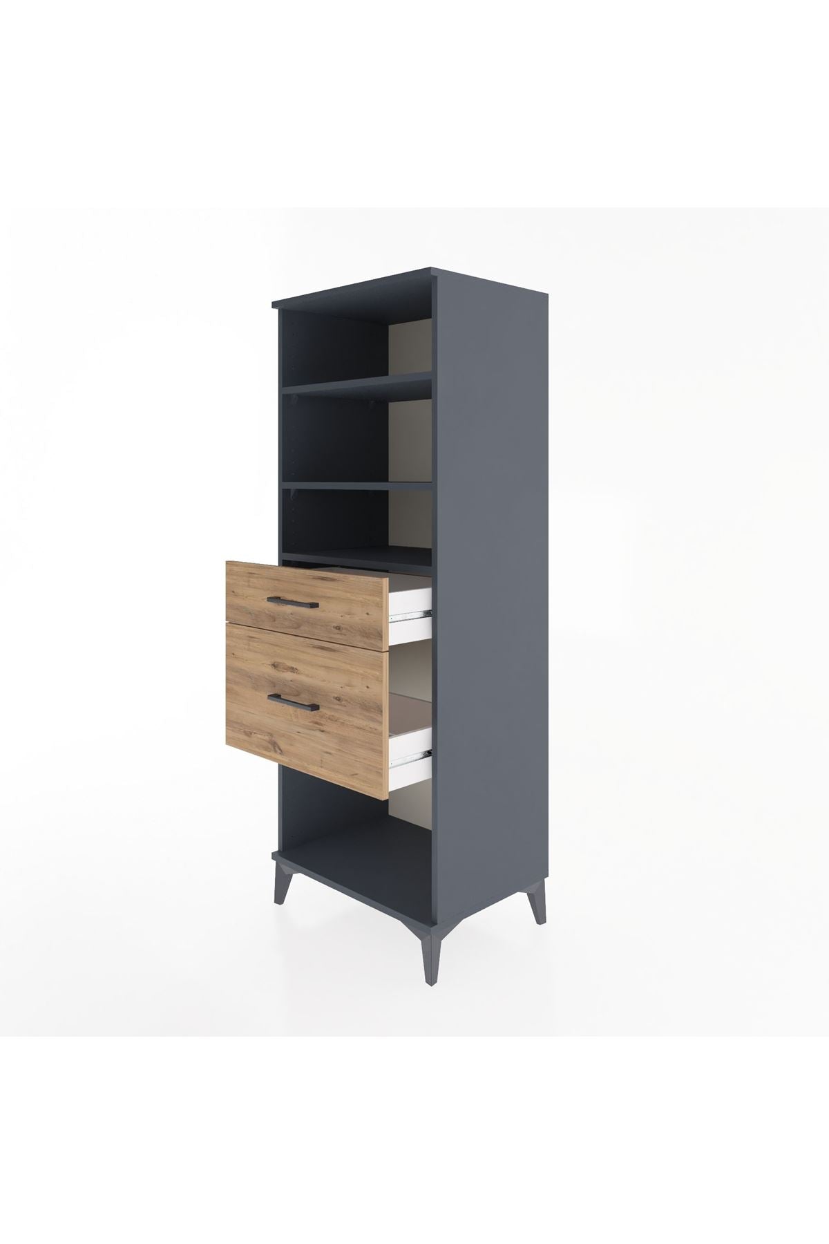 Hyperion Dolap 3 Raflı 2 Çekmeceli 60x44x163 - S53M036V6B