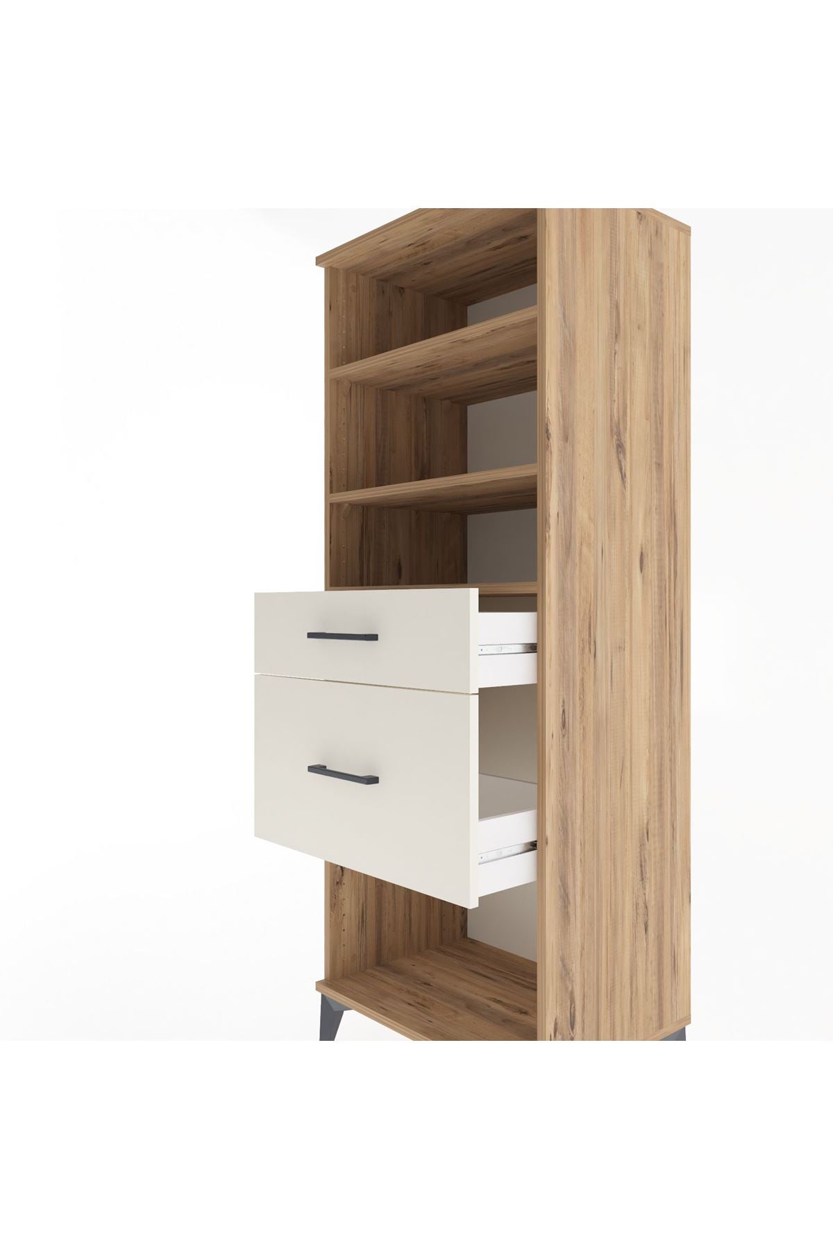 Hyperion Dolap 3 Raflı 2 Çekmeceli 60x44x163 - S53M036V7B