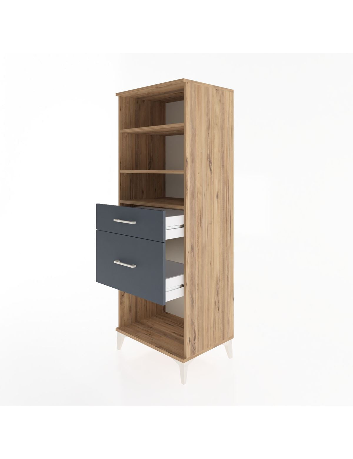 Hyperion Dolap 3 Raflı 2 Çekmeceli 60x44x163 - S53M036V8B