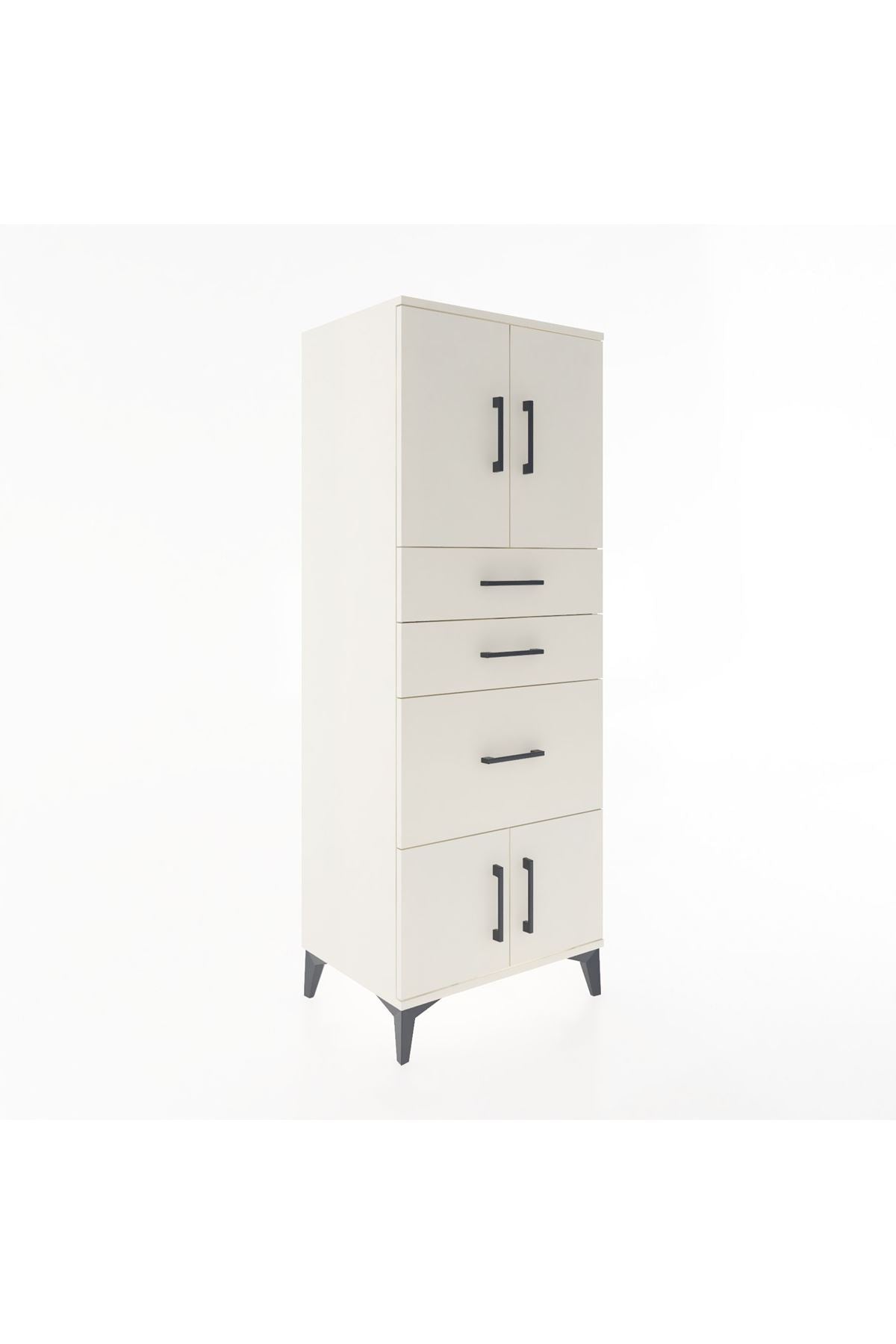 Hyperion Dolap 2 Raflı 3 Çekmeceli 4 Kapaklı 60x44x163 - S53M037V1B