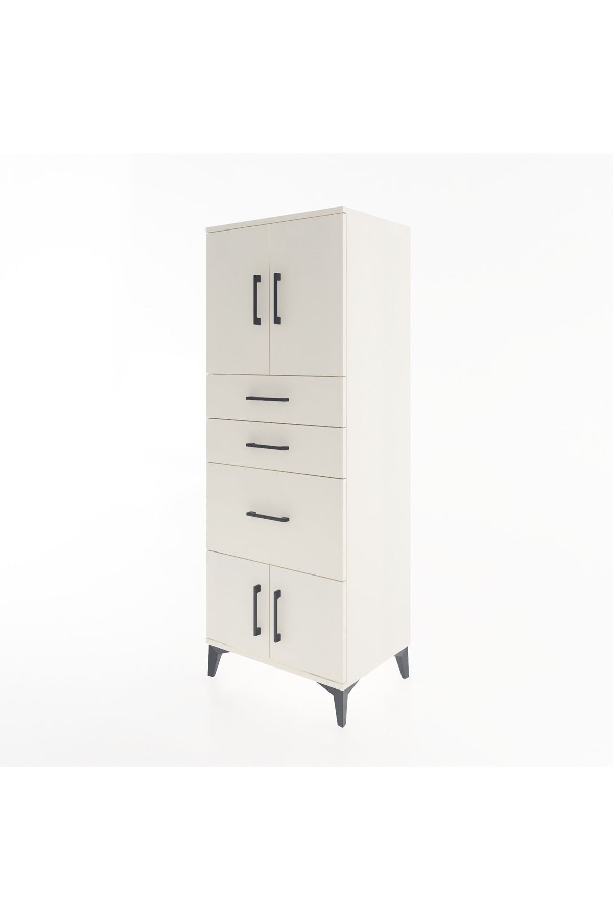 Hyperion Dolap 2 Raflı 3 Çekmeceli 4 Kapaklı 60x44x163 - S53M037V1B