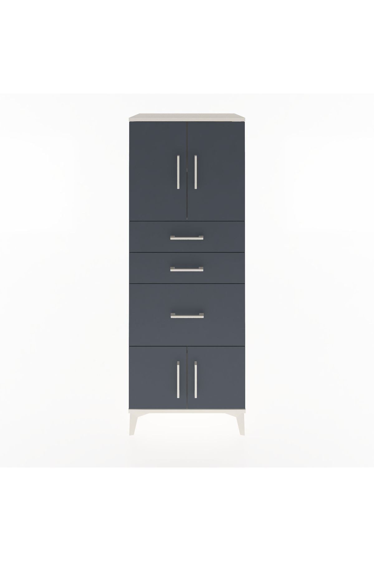 Hyperion Dolap 2 Raflı 3 Çekmeceli 4 Kapaklı 60x44x163 - S53M037V2B