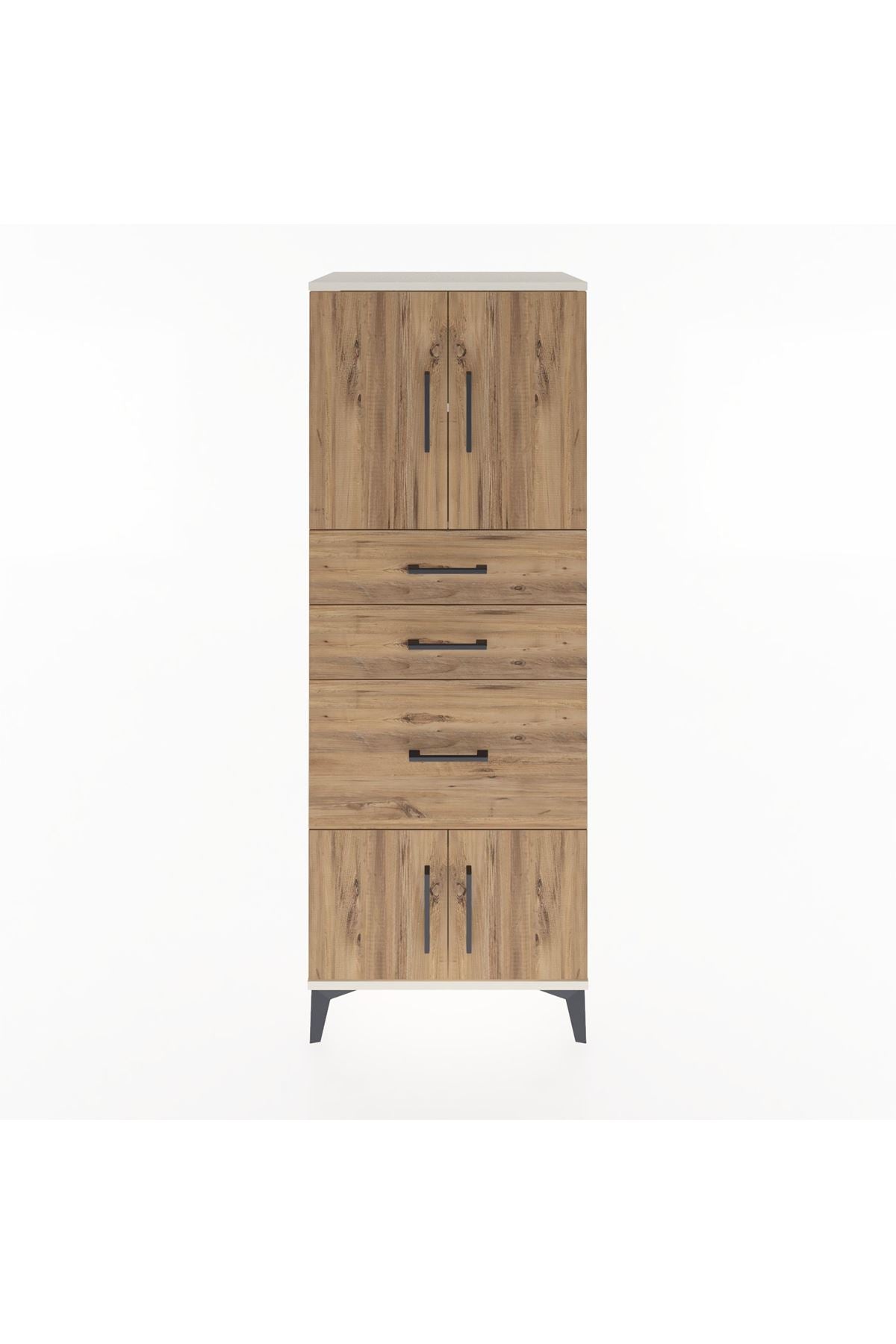 Hyperion Dolap 2 Raflı 3 Çekmeceli 4 Kapaklı 60x44x163 - S53M037V3B