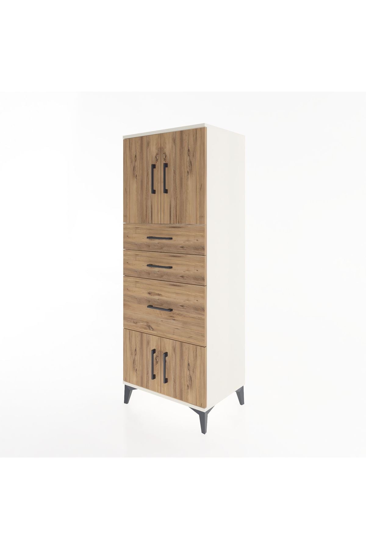 Hyperion Dolap 2 Raflı 3 Çekmeceli 4 Kapaklı 60x44x163 - S53M037V3B