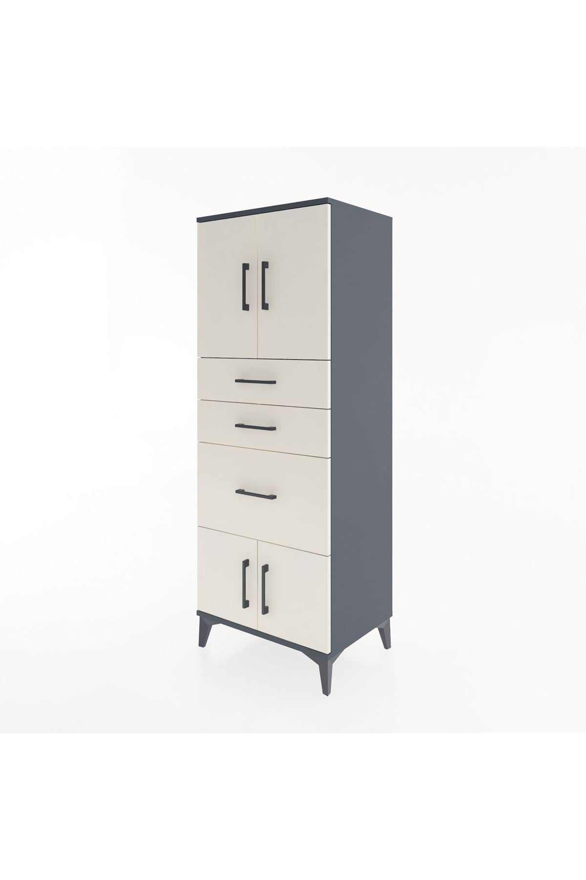 Hyperion Dolap 2 Raflı 3 Çekmeceli 4 Kapaklı 60x44x163 - S53M037V4B
