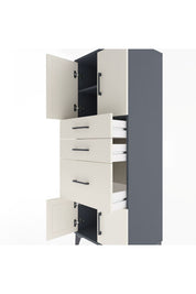 Hyperion Dolap 2 Raflı 3 Çekmeceli 4 Kapaklı 60x44x163 - S53M037V4B