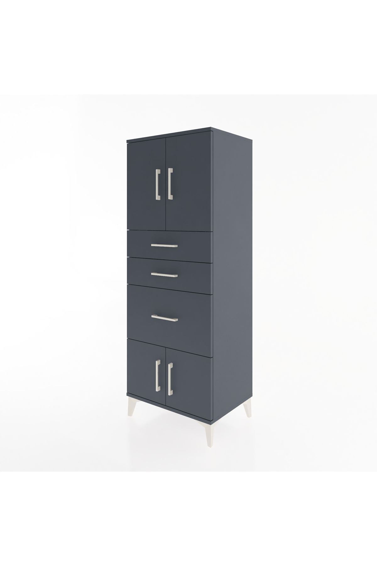 Hyperion Dolap 2 Raflı 3 Çekmeceli 4 Kapaklı 60x44x163 - S53M037V5B
