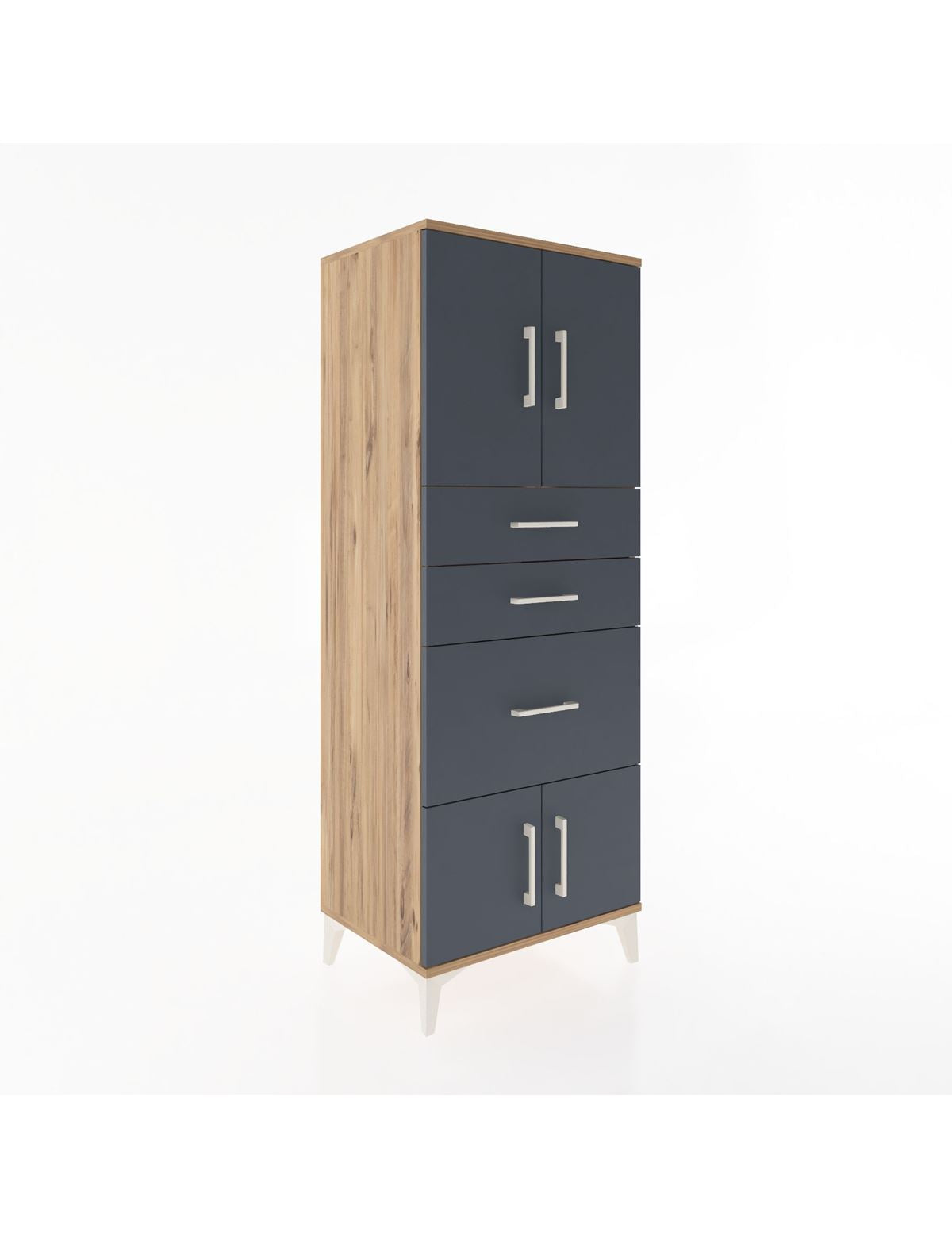 Hyperion Dolap 2 Raflı 3 Çekmeceli 4 Kapaklı 60x44x163 - S53M037V8B