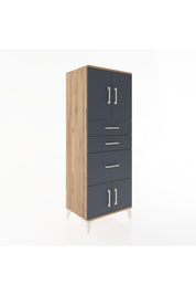 Hyperion Dolap 2 Raflı 3 Çekmeceli 4 Kapaklı 60x44x163 - S53M037V8B