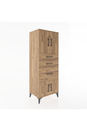 Hyperion Dolap 2 Raflı 3 Çekmeceli 4 Kapaklı 60x44x163 - S53M037V9B