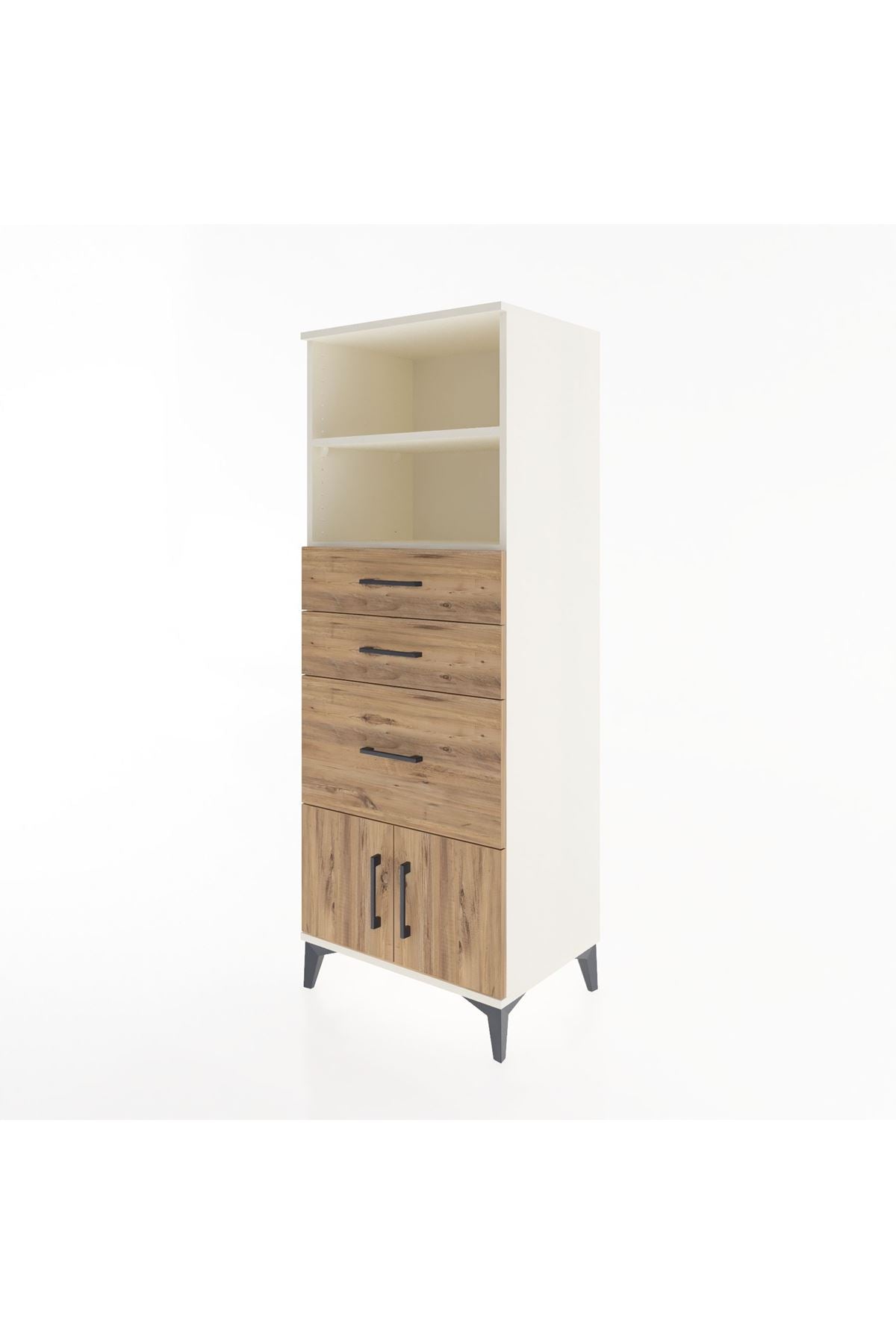Hyperion Dolap 2 Raflı 3 Çekmeceli 2 Kapaklı 60x44x163 - S53M038V3B