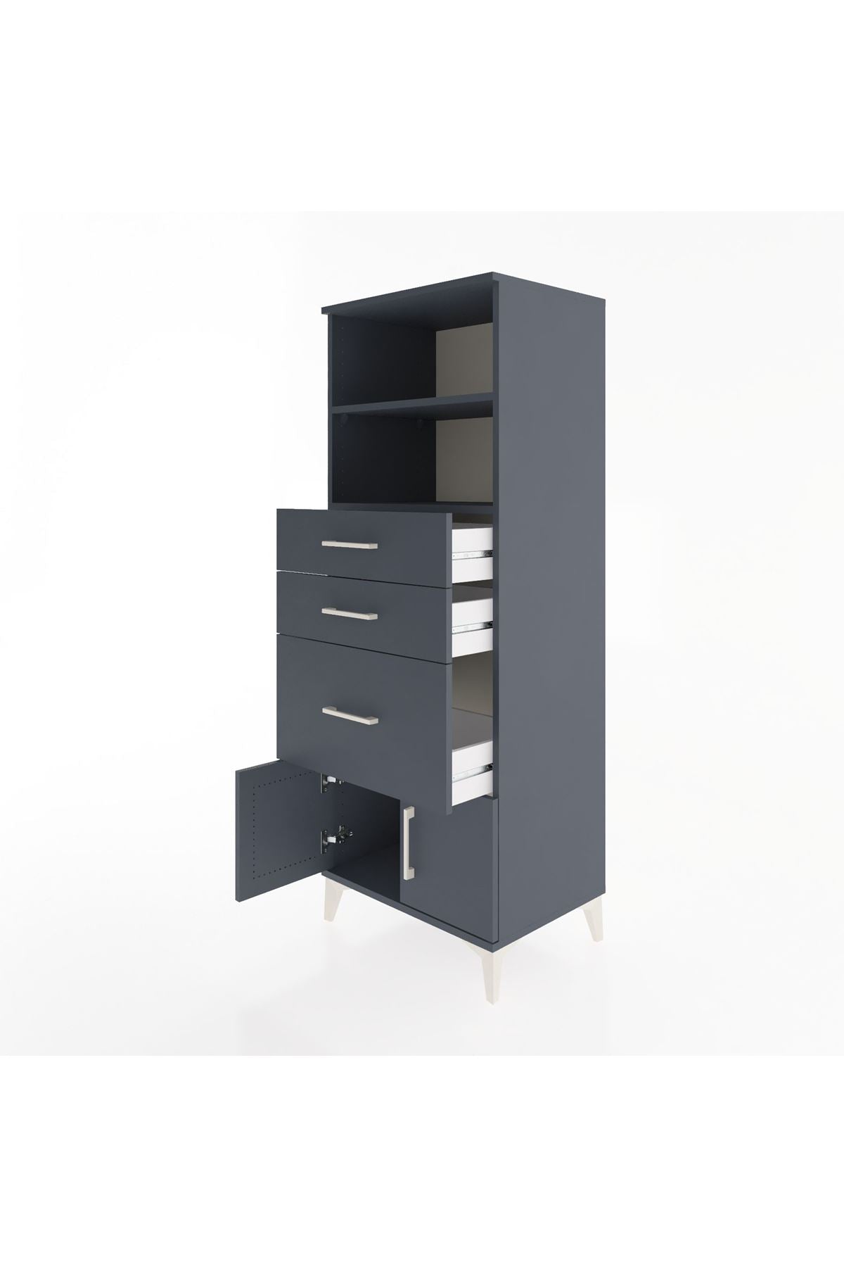 Hyperion Dolap 2 Raflı 3 Çekmeceli 2 Kapaklı 60x44x163 - S53M038V5B