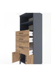 Hyperion Dolap 2 Raflı 3 Çekmeceli 2 Kapaklı 60x44x163 - S53M038V6B