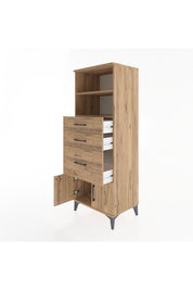 Hyperion Dolap 2 Raflı 3 Çekmeceli 2 Kapaklı 60x44x163 - S53M038V9B