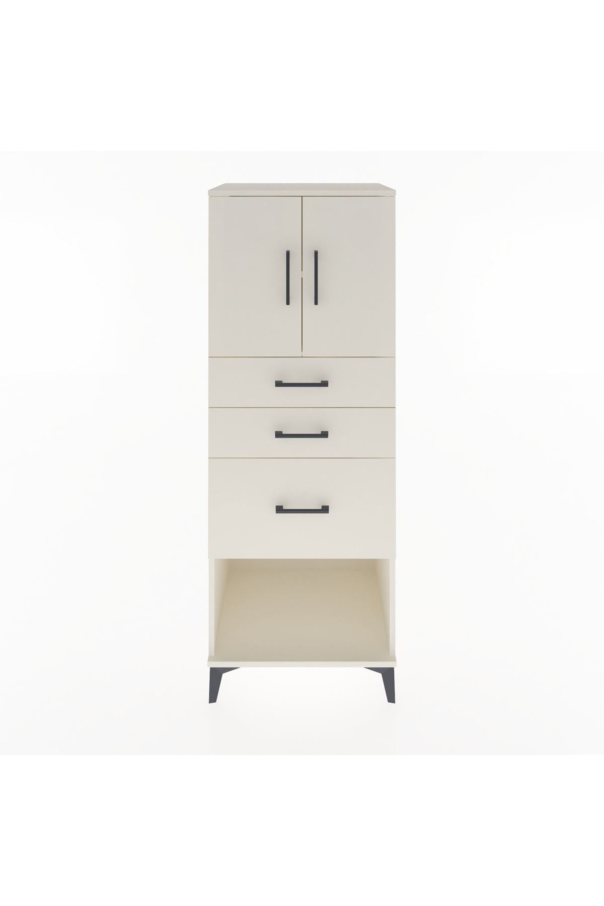 Hyperion Dolap 2 Raflı 3 Çekmeceli 2 Kapaklı 60x44x163 - S53M039V1B