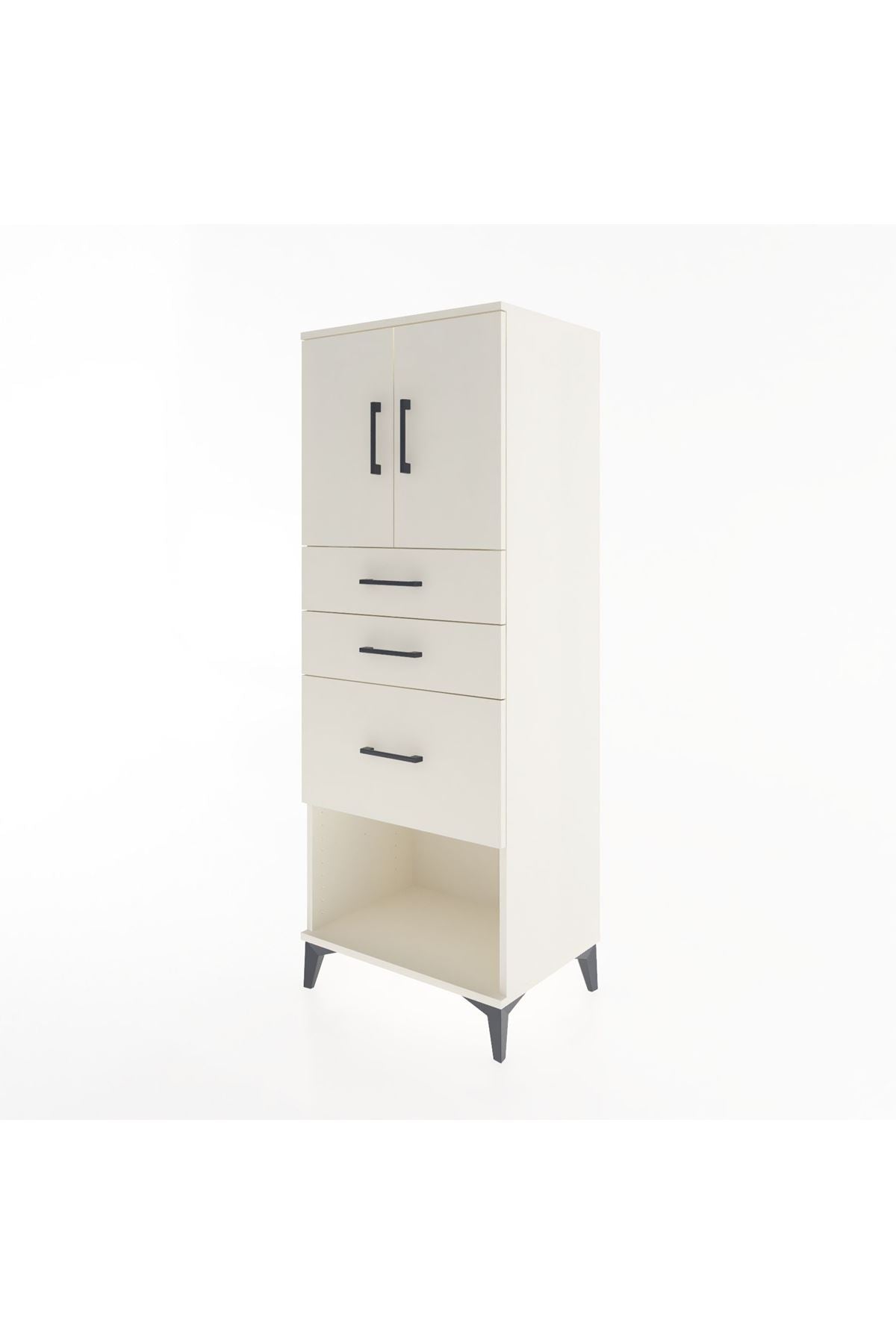 Hyperion Dolap 2 Raflı 3 Çekmeceli 2 Kapaklı 60x44x163 - S53M039V1B